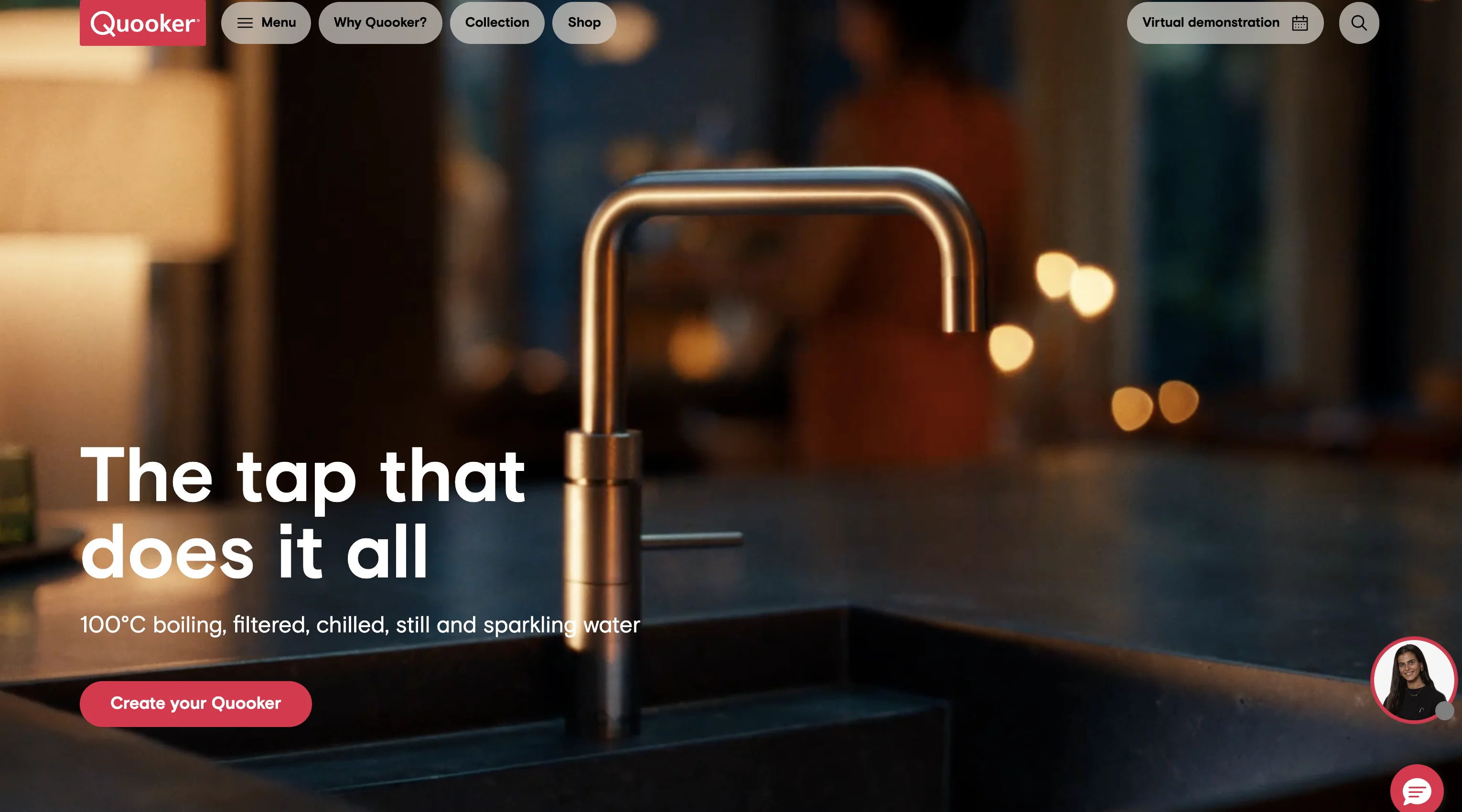 Quooker website screenshot